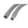Two grey corrugated hoses with connectors on a white background. Produktbild-Vorschau