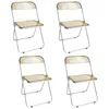 Klappstuhl 4er Set Lounge-Sessel Besuchersstuhl PET‌ Produktbild-Vorschau 1