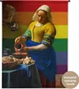 MuchoWow® Wandteppich Wandbehang Milchmädchen - Regenbogen Produktbild-Vorschau 1