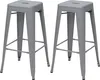 Two gray metal bar stools are shown against a white background. Náhled obrázku produktu
