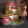 Großes Holz Puppenhaus mit LED-Beleuchtung – 3 Etagen, 17 Produktbild-Vorschau 13