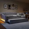 Schlafsofa mit Bettfunktion, LED-Beleuchtung, Lattenrost Produktbild-Vorschau 4