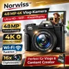 Norwiss™ Digitalkamera 48MP 4K Vlog Kamera WiFi 16X Zoom Produktbild-Vorschau 2