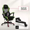 A gaming chair with highlighted features and certifications. Produktbild-Vorschau