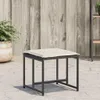 Gartenhocker mit Kissen 4 Stk. Schwarz Poly Rattan Produktbild-Vorschau 2