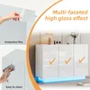 MODFU Buffet Blanc Brillant avec Éclairage LED - Meuble de Voir les images du produit 6