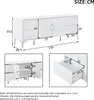 Merax glanzende dressoir met 4 lades en 2 deuren, commode Productafbeelding-voorbeeld 9