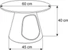 A line drawing of a small table with dimensions indicated. Produktbild-Vorschau