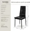Lot de chaises avec surpiqûre - noir, Lot de 8 Voir les images du produit 6
