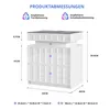 LVSOMT Modern weißer Nachttisch mit integrierter Produktbild-Vorschau 2