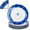 Ahoi sada 6 talířů námořní talíře velké porcelánové 6 osob Náhled obrázku produktu 1