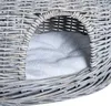 PawHut Rattan Weidenkorb für Katzen Katzenhütte mit 2 Produktbild-Vorschau 8
