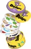 A stack of Dobble game cards and their tin. Voir les images du produit