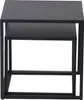 A set of two nesting tables with a black metal frame and black tops, shown against a white background. Produktbild-Vorschau