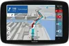 A TomTom GPS navigation device displaying a map and route. Produktbild-Vorschau