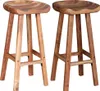 vidaXL Sgabello da bar 2 pz. Legno massiccio di acacia Anteprima dell’immagine prodotto 1
