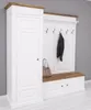 Casa Padrino Landhausstil Garderobenschrank Weiß / Braun Produktbild-Vorschau 3