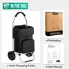 Chariot de courses pliable avec compartiment isotherme - Voir les images du produit 9