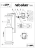 Diagram showing the assembly and wiring of an outdoor wall light. Podgląd zdjęcia produktu