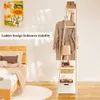 A bedroom scene with a bed and a ladder-style coat rack. Anteprima dell’immagine prodotto