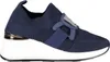 Blaue Damensportschuhe mit 6 cm Plateau & Kontrastdetails Produktbild-Vorschau 1