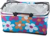 A colorful, floral-patterned picnic basket with an insulated interior. Náhled obrázku produktu