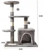 Tiragraffi per gatti, albero, palo, grigio, 4 livelli, 80 Anteprima dell’immagine prodotto 3