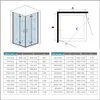 80x100x195cm Nano+ESG Sicherheitsglas Duschkabine Produktbild-Vorschau 2