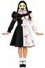 Clown Horror Halloween Costume Creepy Fun Rosso Nero Bianco Anteprima dell’immagine prodotto 1