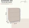 YUMEBLY Kommode mit 3 Schubladen | Schubladenschrank Produktbild-Vorschau 2