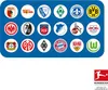A collage of 18 circular logos of Bundesliga football clubs. Náhled obrázku produktu