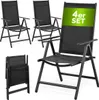 CASARIA® Gartenstühle 4er Set Hochlehner Klappbar 8-Fach Produktbild-Vorschau 1