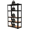 Kovový regál P9030, 180x90x30, nosnost 875 kg, černý Náhled obrázku produktu 4