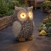 2er Set LED Solarleuchte, Stein Design Eule, grau, H 19,5 Produktbild-Vorschau 6