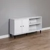 Evolution meuble TV 2 portes, 2 étagères blanc, noir. Voir les images du produit 18