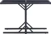 vidaXL Tavolo da giardino nero 110×53×72 cm in vetro e poly Anteprima dell’immagine prodotto 3