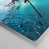 Wanduhr - Quadrat - Glasuhr - Windsurfing strand ozean spaß Produktbild-Vorschau 5