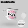 Trendation - Lustige Emaille Tasse Rosa - Nope - Spruch Produktbild-Vorschau 4