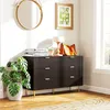 HOMCOM Commode 6 tiroirs commode chambre meuble de Voir les images du produit 9