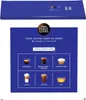 A marketing image showing different types of coffee and tea drinks that can be made with the Nescafé Dolce Gusto system. Produktbild-Vorschau