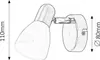 Rabalux Soma Spotlight Classic faretto da parete IP20 E14 Anteprima dell’immagine prodotto 4