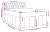 vidaXL Boxspringbett mit Matratze Dunkelgrau 140x190 cm Produktbild-Vorschau 8