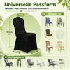 10er Set Stuhlhussen Schwarz, elastische Stretch Produktbild-Vorschau 2
