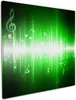 Wallario Premium Leinwandbild Grüne Noten der Musik in Produktbild-Vorschau 1