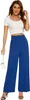 FUNYYZO Damen Hose High Waist Weites Bein Blau XL Produktbild-Vorschau 2