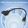 HDMI Splitter Adapter 1 auf 2 – HDMI Stecker auf Dual HDMI Produktbild-Vorschau 2