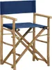 vidaXL Klappbare Regiestühle 2 Stk. Blau Bambus und Stoff Produktbild-Vorschau 1