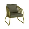 A single outdoor chair with cushions, isolated on a white background. Produktbild-Vorschau
