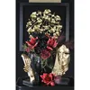 Gilde Skulptur, Gesicht, "Silence", Kunstharz, goldfarben, Podgląd zdjęcia produktu 3