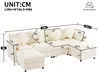 Merax 4-Sitzer Ecksofa U-/L-förmiges, Modulares Chenille Produktbild-Vorschau 6